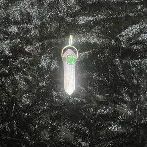 Amethyst Quartz & Jade Pendant